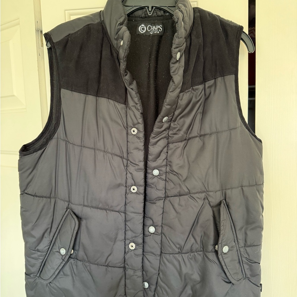 Chaps Men's Charcoal Quilted Vest